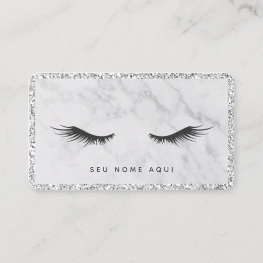 Cartão de Visita - Designer de Cílios - Maquiadora Visitekaartje (Voorkant)