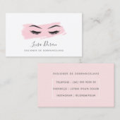 Cartão de Visita Designer de Sobrancelhas Visitekaartje (Voorkant / Achterkant)