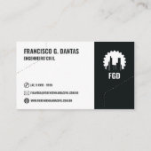 Cartão de Visita Engenheiro Civil Visitekaartje (Achterkant)