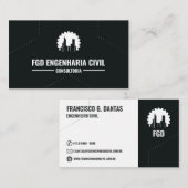 Cartão de Visita Engenheiro Civil Visitekaartje (Voorkant / Achterkant)