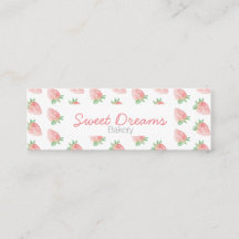 Cartão De Visita Mini Strawberry