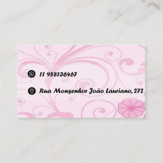 Cartão de visita Padrão 8,9 x 5,1 cm Visitekaartje (Achterkant)