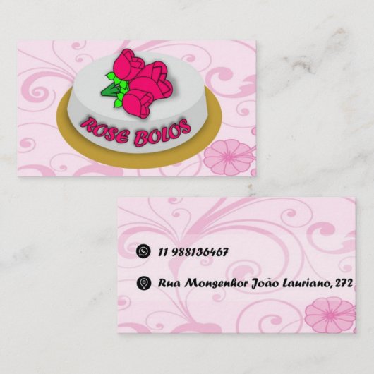 Cartão de visita Padrão 8,9 x 5,1 cm Visitekaartje (Voorkant / Achterkant)