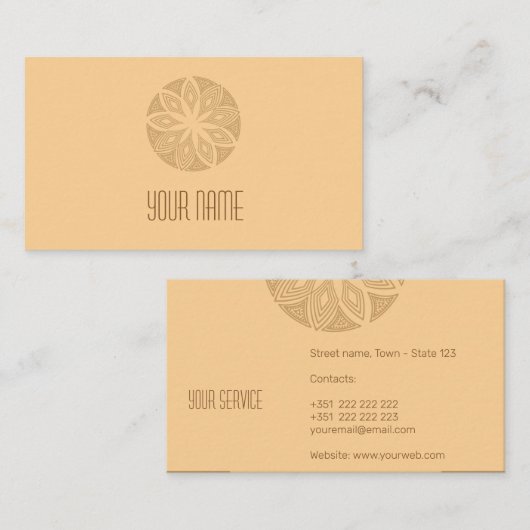 Cartão de visita Padrão 8,9 x 5,1 cm Visitekaartje (Voorkant / Achterkant)