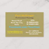 Cartão De Visita Professional Flooring Visitekaartje (Achterkant)