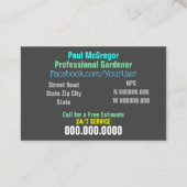 Cartão De Visita Professional Gardener Visitekaartje (Achterkant)