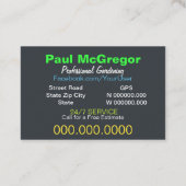 Cartão De Visita Professional Gardening Visitekaartje (Achterkant)