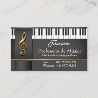 Cartão de Visita Professor Musica Visitekaartje