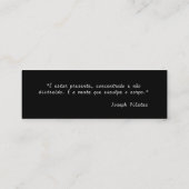 Cartão de visitas - Pilates Mini Visitekaartje (Achterkant)