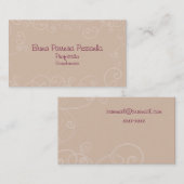 Cartão de visitas Rosa Envelhecido Visitekaartje (Voorkant / Achterkant)