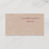 Cartão de visitas Rosa Envelhecido Visitekaartje (Achterkant)