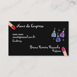 Cartão de visitas Unhas e Esmalte Visitekaartje