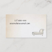 Cartão Divã Psicanalista Visitekaartje (Achterkant)