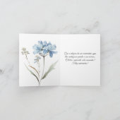 Cartão em Portugues: Verjaardag Kaart Wildbloemen (Binnen)