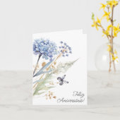 Cartão em Portugues: Verjaardag Kaart Wildbloemen (Gele Bloem)