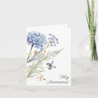 Cartão em Portugues: Verjaardag Kaart Wildbloemen