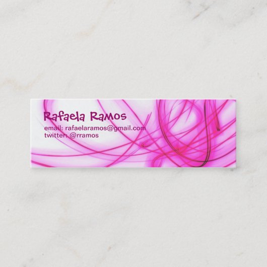 Cartão Fino Light Rosa Mini Visitekaartje (Voorkant)