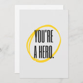 Cartão Je bent een held. Feestdagenkaart (Voorkant / Achterkant)