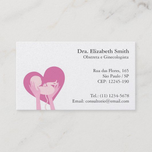 Cartão para Obstetra e Ginecologista Visitekaartje (Voorkant)