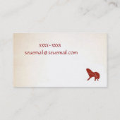 Cartão Poltrona Psicanalista Visitekaartje (Achterkant)