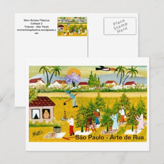 Cartão Postal Arte Brasileira Briefkaart (Voorkant / Achterkant)