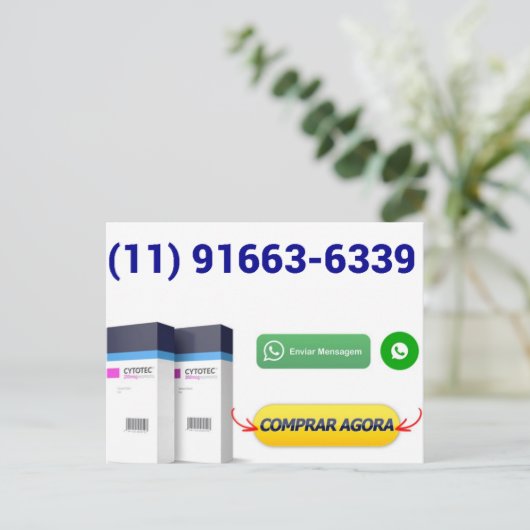 Cartão Postal Comprar Misoprostol NOVO NUMERO(11) Briefkaart (Staand voorkant)