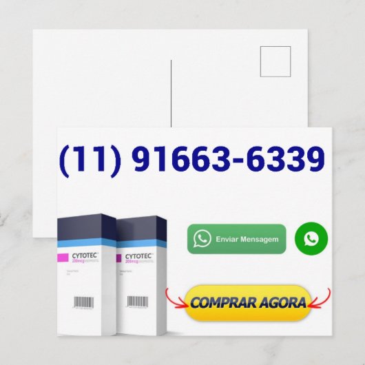 Cartão Postal Comprar Misoprostol NOVO NUMERO(11)  Briefkaart (Voorkant / Achterkant)