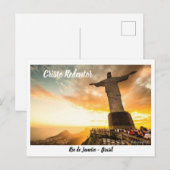 Cartão Postal Cristo Redentor - Rio de Janeiro Briefkaart (Voorkant / Achterkant)