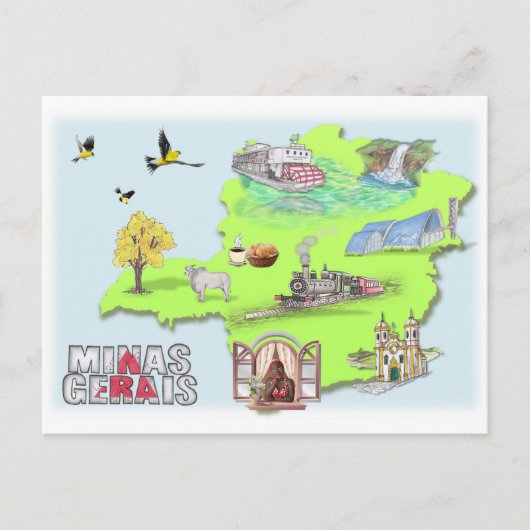 Cartão Postal de Minas Gerais Briefkaart (Voorkant)