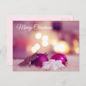 Cartão Postal de Natal Rosa Amor de Amigo Feestdagenkaart (Voorkant / Achterkant)