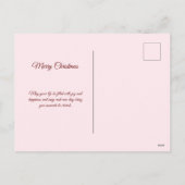 Cartão Postal de Natal Rosa Amor de Amigo Feestdagenkaart (Achterkant)