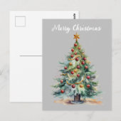Cartão Postal Feliz Natal árvore de Natal Briefkaart (Voorkant / Achterkant)