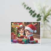 Cartão Postal Feliz Natal Feestdagenkaart (Staand voorkant)