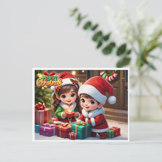 Cartão Postal Feliz Natal Feestdagenkaart (Staand voorkant)