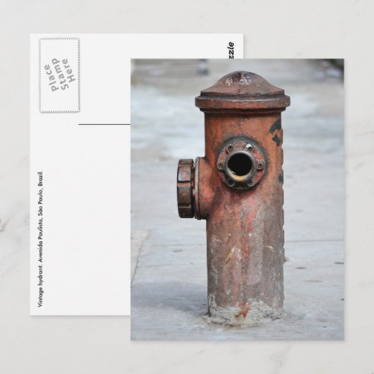 Cartão Postal - Hidrante  - São Paulo|Nº13 Briefkaart (Voorkant / Achterkant)