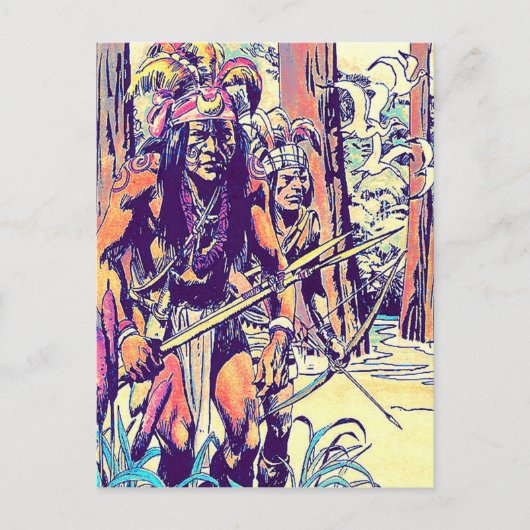 cartão postal índio briefkaart (Voorkant)
