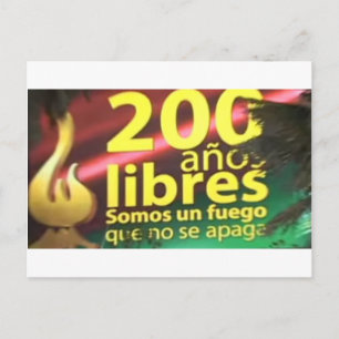 Cartão postal La Paz 200 años libres Briefkaart