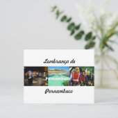Cartão Postal Lembrança de Pernambuco Briefkaart (Staand voorkant)