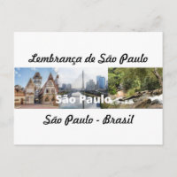 Cartão Postal lembrança de São Paulo Brasil
