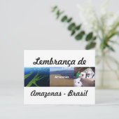 Cartão Postal lembrança do Amazonas Briefkaart (Staand voorkant)
