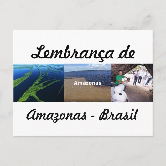 Cartão Postal lembrança do Amazonas Briefkaart (Voorkant)
