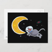 Cartão Postal - muis in de ruimte Briefkaart (Voorkant / Achterkant)