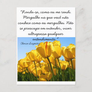 Cartão Postal - Tulipas - Clarice Lispector Briefkaart