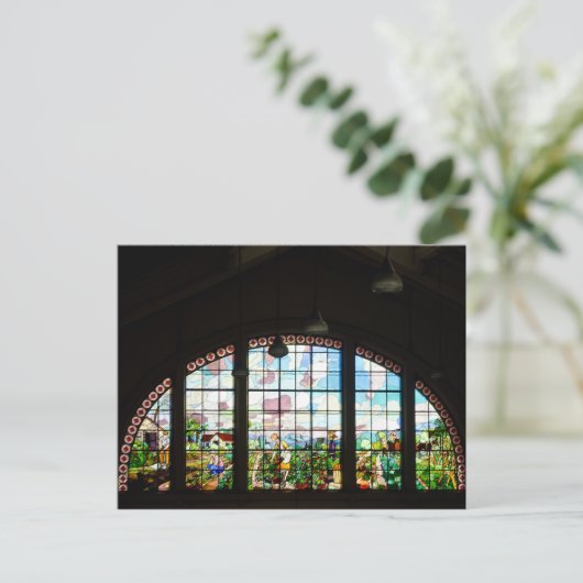 Cartão Postal - Vitral Mercado Municipal | Nº10 Briefkaart (Staand voorkant)