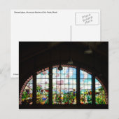 Cartão Postal - Vitral Mercado Municipal | Nº10 Briefkaart (Voorkant / Achterkant)