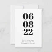 Cartão Reserve a Data Folha Única Save The Date (Voorkant)