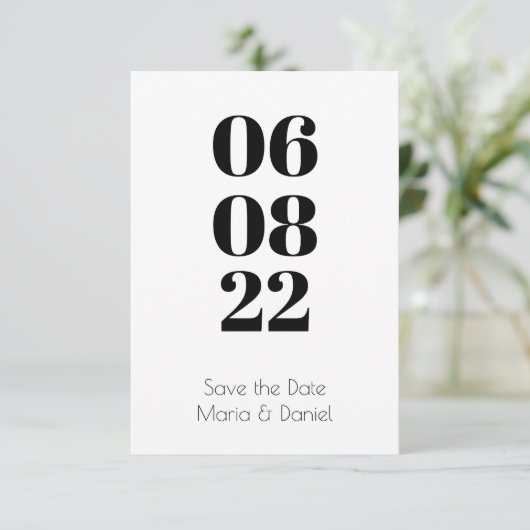Cartão Reserve a Data Folha Única Save The Date (Staand voorkant)
