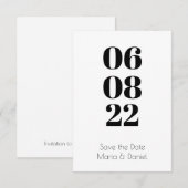Cartão Reserve a Data Folha Única Save The Date (Voorkant / Achterkant)