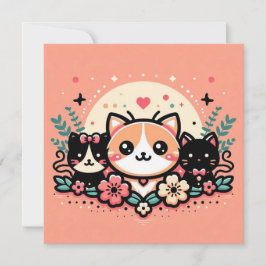 Cartãozinho Casual I (CuteCats) Kaart