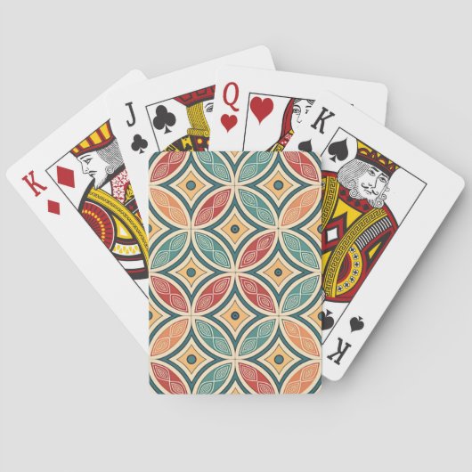 Cartas de poker, colorida, sencilla pokerkaarten (Achterkant)